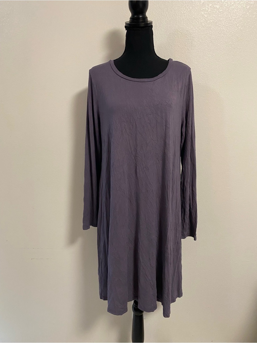 Certain Lady Dress Women’s Size Large Dusty Purple Jersey Knit Swing Dress